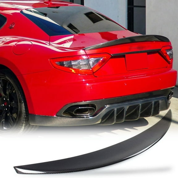 Real Carbon Fiber Rear Spoiler for Maserati GranTurismo Coupe 2-Door 2012-2014 Customized Rear Trunk Spoiler