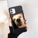 thumbnail image 1 of Para iPhone 11 12 13 14Pro Max Cute Funny Animal Pattern Black Phone Case XR 12 13 Mini XS Max X 7 8 Plus Soft Cartoon Back Cover Tan Jianjun unisex, 1 of 2