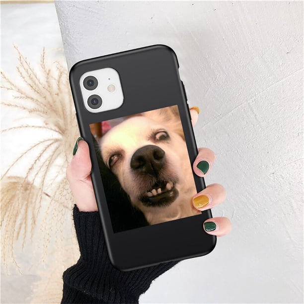 Para iPhone 11 12 13 14Pro Max Cute Funny Animal Pattern Black Phone Case XR 12 13 Mini XS Max X 7 8 Plus Soft Cartoon Back Cover Tan Jianjun unisex