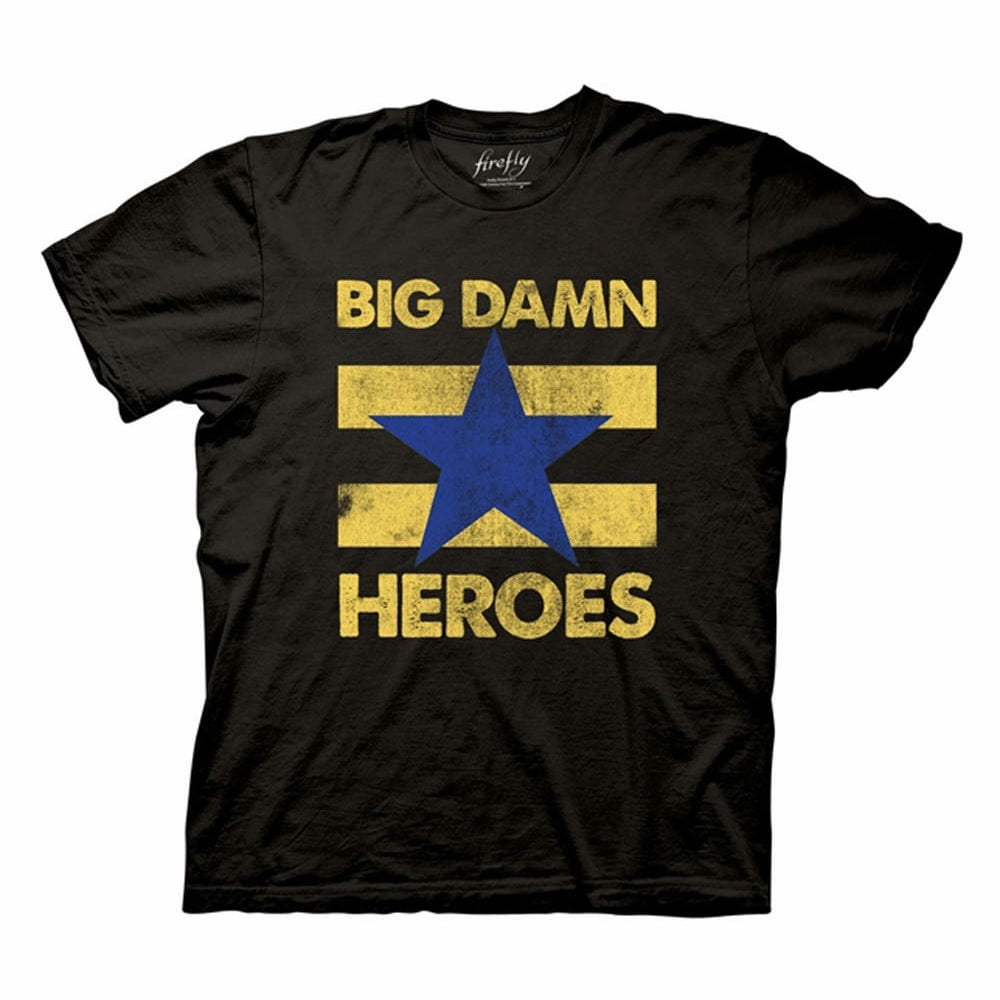 XXL Firefly Big Damn Heroes Independent Logo Mens Black T-Shirt
