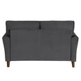 thumbnail image 4 of OakvillePark Copley Velvet Fabric Upholstered Living Room Loveseat, Gray, 4 of 6