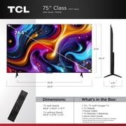 TCL 75 Q Series QLED 4K UHD HDR Smart Google TV (NEW 2025) - Dolby Vision, Dolby Atmos, Motion Rate 240, HDR 10+, Auto Game Mode - 75Q51K