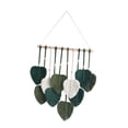 thumbnail image 1 of Tapiz colgante de pared de macramé con hojas Macarena Tapiz para colgar en la pared Verde, 1 of 8