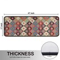 thumbnail image 5 of Kitchen Rugs Sets Of 2,Orange Ethnic Rhombus Pattern Anti Fatigue Kitchen Mat Rugs Non Slip Washable,Decorative Kitchen Floor Mats for Kitchen,Sink,Laundry,17"x47"+17"x47", 5 of 5