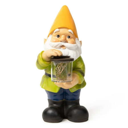Gnome Solar Powered Led Outdoor Decor Garden Light 6 W X 13 H (Yellow Hat)