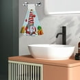 thumbnail image 5 of Gaeub Funny Christmas Gnome Print Hand Towels with Hook,Hanging Tie Towels, Coral Velvet Dishtowels, for Bathroom Restroom Home Decor, 5 of 7