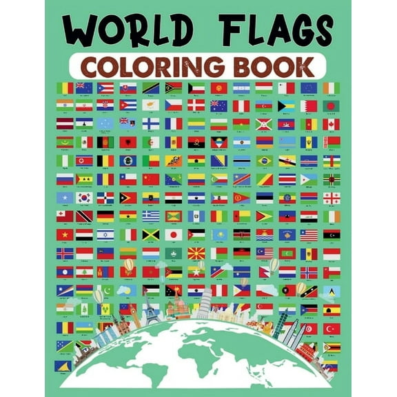 Word Flags Coloring Book, (Paperback)