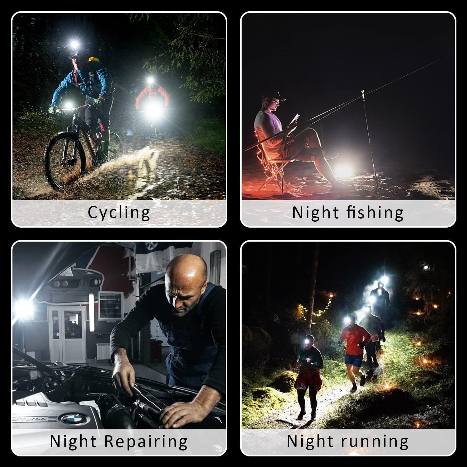 Rechargeable Keychain Flashlight 2Pack, High Lumen Super Bright LED Work Light with Magnet,Clip,Bottle Opener for Dog Walking,Car Repair, Emergency,Camping,EDC Black
