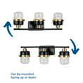 thumbnail image 6 of Progress Lighting Beckner 3-Light Vanity Light, Matte Black, Industrial Shades, 6 of 14