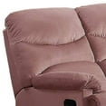 thumbnail image 3 of Karry Manual Recliner Loveseat, Pink Velvet, Solid Wood, 53 Inch, 3 of 6