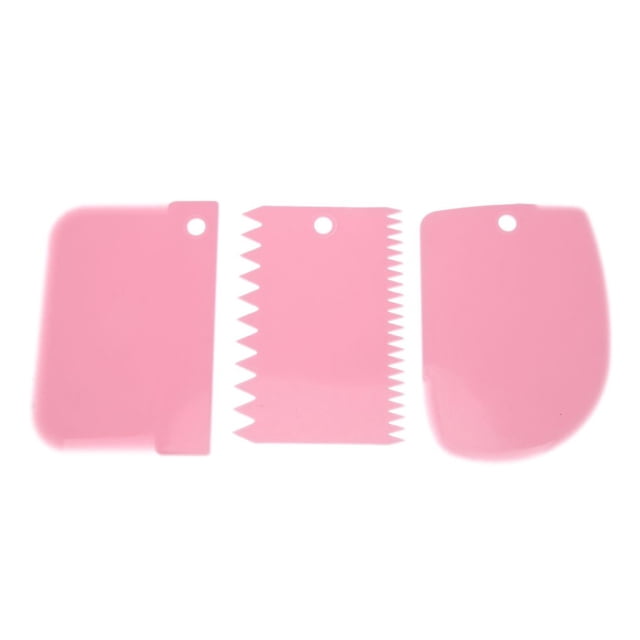 Yuarrent 3 unids/set de herramientas de decoración de pasteles, espátulas para masa, accesorios ornamentales de panadería, accesorios para rebanar Herramientas y accesorios para hornear Rosado Yuarrent JJ14756-05B