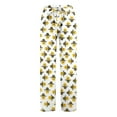 thumbnail image 4 of Women's Printed Linen Casual Trousers 30 Inch Inseam Elastic Drawstring Waist Comfortable Pull On Beach Wear with Pockets for Everyday Use, 4 of 5