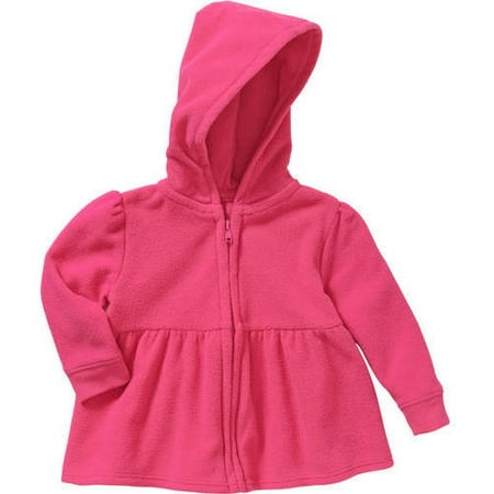 Garanimals - Newborn Baby Girl Solid Micro Fleece Hoodie - Walmart.com