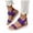 Purple, variant on Womens Elastic Strap Platform Sandals Comfortable Slip on Espadrilles Wedge Sandal Lightweight Knit Non Slip Walking Shoes Orange Size 8