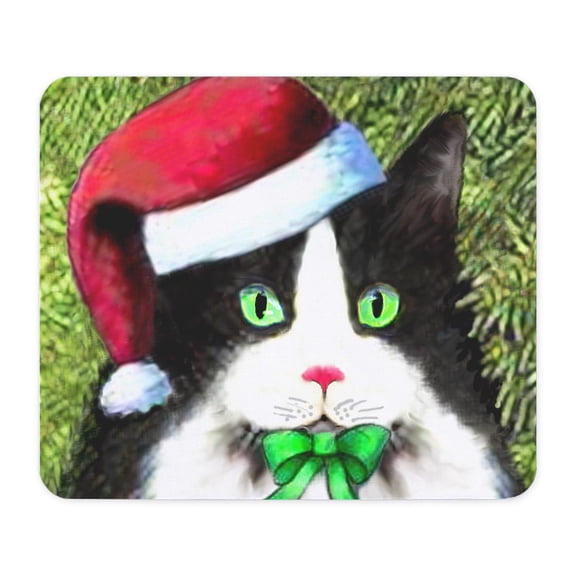 CafePress - Black And White Tuxedo Cat Mousepad - Non-slip Rubber Mousepad, Gaming Mouse Pad