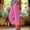 Hot Pink, variant on JUSLIO Womens with Pockets Elastic Waist, Everyday Casual Linen Capris