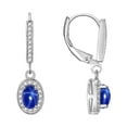 thumbnail image 4 of RYLOS Matching Jewelry: Sterling Silver Designer Halo Tennis Bracelet, Earrings, Ring & Necklace.  Blue Star Sapphire September  Birthstone; Size 10, 4 of 9