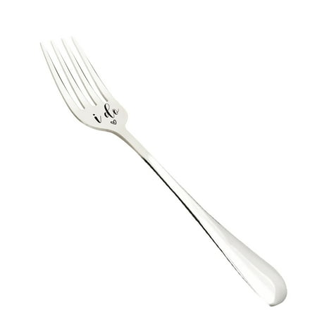 

JilgTeok Home Essential Clearance Engraved Stainless Steel Dessert Fork Gifts for Friends Mom Aunt Sister Wife Girlfriend Cake Dessert Lovers Birthday Valentine Christmas Gift(8.26in)