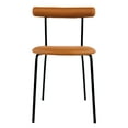 thumbnail image 3 of Set of 4 Inspirer Studio Upholstered Dining Chairs Set, PU Leather, Metal Frame, Modern Style (Orange Simple), 3 of 10