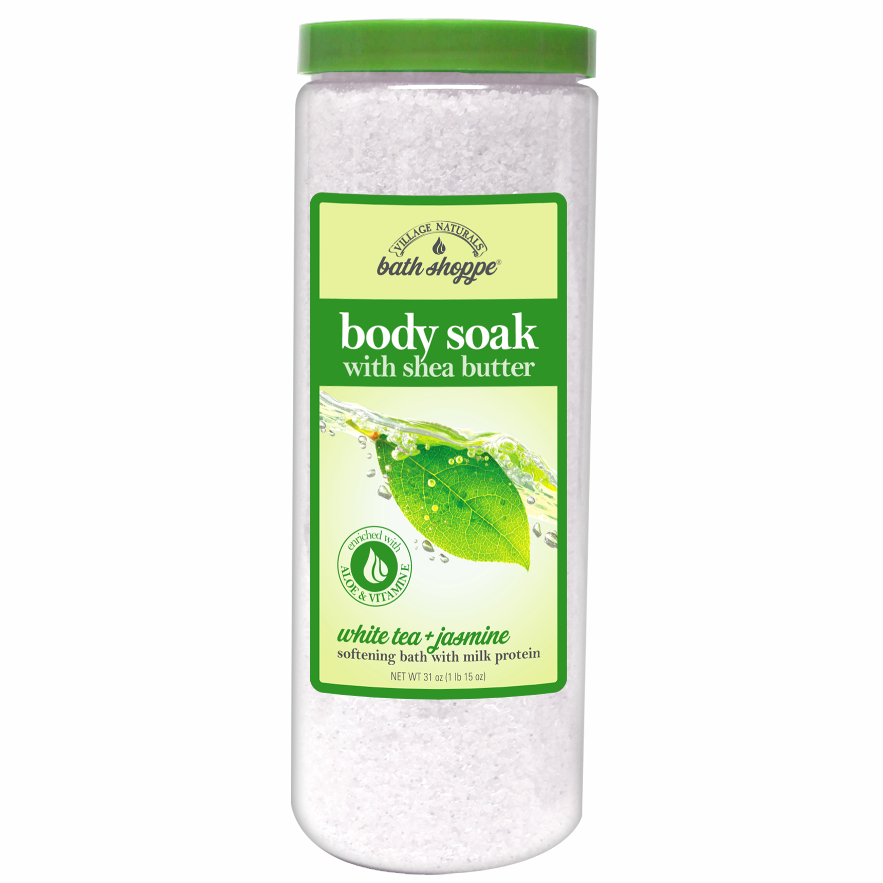 Village Naturals Bath Shoppe White Tea and Jasmine Body Salt and Bath