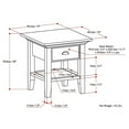 thumbnail image 5 of Atlin Designs Table d'Appoint en Brun Naturel Vieilli Rustique, 5 of 5
