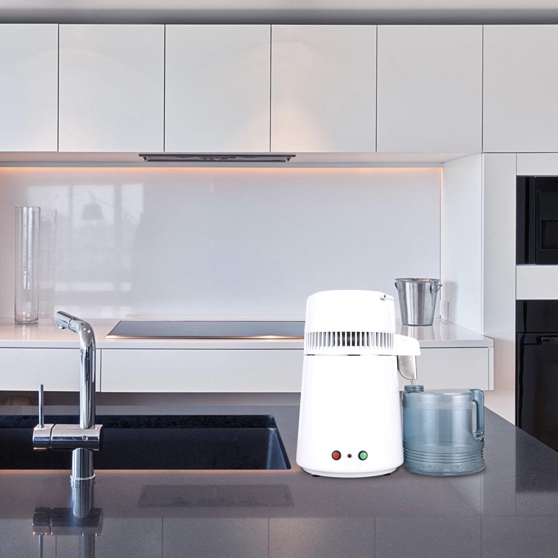 Water Purifier for Home,4L Home Water Distiller 750W 1.5L/H Stainless Steel Interior