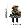 thumbnail image 3 of DefiDgd Dwarf Garden Stakes,Acrylic 2D Flat Gnome Ornament for Outdoor Pathway Yard Lawn Pot Plant Decorative Accessories(D), 3 of 7