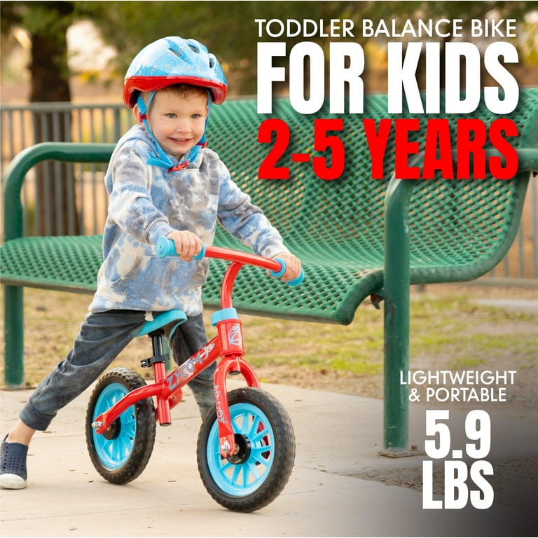 Toddler Balance Bike with Adjustable Helmet – Lightweight No Pedal