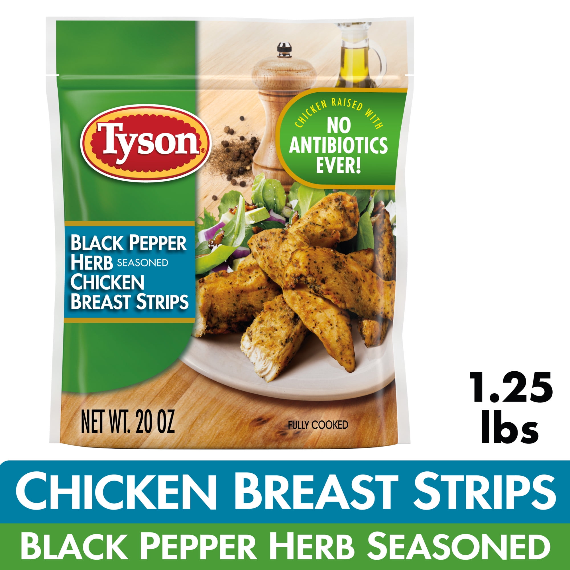 Tyson Fully Cooked Black Pepper Herb Seasoned Chicken Breast Strips 1 tyson-fully-cooked-black-pepper-herb-seasoned-chicken-breast-strips-1