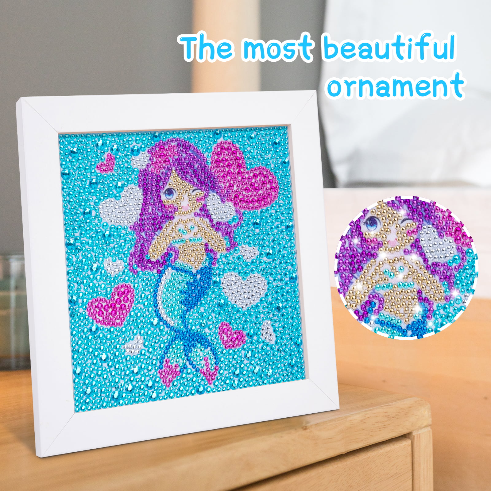  ZALIAFEI Mermaid Diamond Painting Kits for Kids, Diamond Art  for Kids Holiday, Gem Art Kits for Girls Birthday Gift, Arts and Crafts for Kids  Ages 8 10 12 : Toys & Games