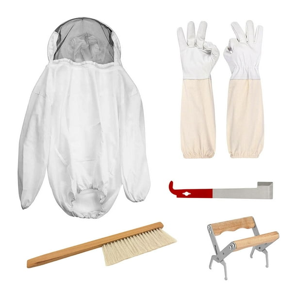 Chaqueta de apicultor Chaqueta de apicultura ligera con guantes Equipo Traje de apicultor Apicultores profesionales Comercial