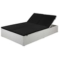 thumbnail image 1 of vidaXL Sun Lounger with Cushion Poly Rattan Black, 1 of 3