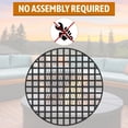thumbnail image 5 of 29.5-Inch Round Heavy-Duty Steel Fire Pit Grate with Ember Catcher, Legs & Support Ring for Outdoor Fire Pits, Camping, Picnic & Gatherings, 5 of 8
