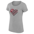thumbnail image 2 of Women's G-III 4Her by Carl Banks  Heather Gray Atlanta Hawks  Heart T-Shirt, 2 of 3