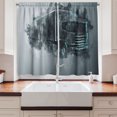 thumbnail image 2 of Ambesonne Truck Kitchen Curtains, Cargo Delivery Theme, 55"x45", Grey Turquoise, 2 of 3