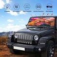 thumbnail image 6 of Bingfone Oil Paintings Of Elephants Car Windshield Sun Shade Protector Keep Your Vehicle Cool Sun Shield Visor Cover Foldable For Car Truck Suv-Small, 6 of 9