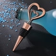 thumbnail image 2 of Wine Stopper - Double Heart Wine Bottle Stoppers Bridal Shower Anniversary Party Decor, Reusable Wine Stoppers Leak Proof Wine Corks Bottle Cover for Keeping Standard Bottles Wine Champagne Fresh, 2 of 6