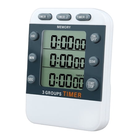 CaraMart Adjustable Sound Three Group Countdown Timer for Students Kitchen Baking