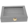 thumbnail image 4 of MasteelfCA Jewelry Ring Jewellery Display Storage Box Jewelry Holder Storage Organizer (Grey), 4 of 8