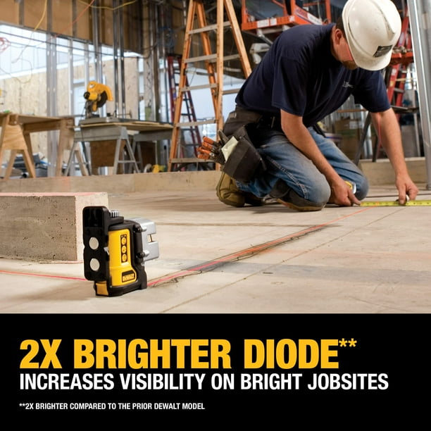 DEWALT Line Laser Self Leveling 3 Beam DW089K Walmart