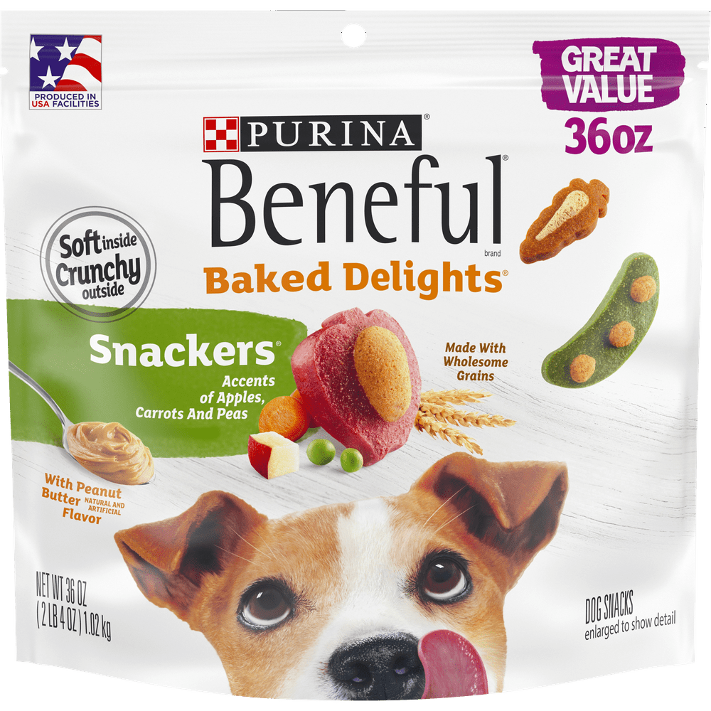 Purina Beneful Dog Training Treats, Baked Delights Snackers, 36 oz