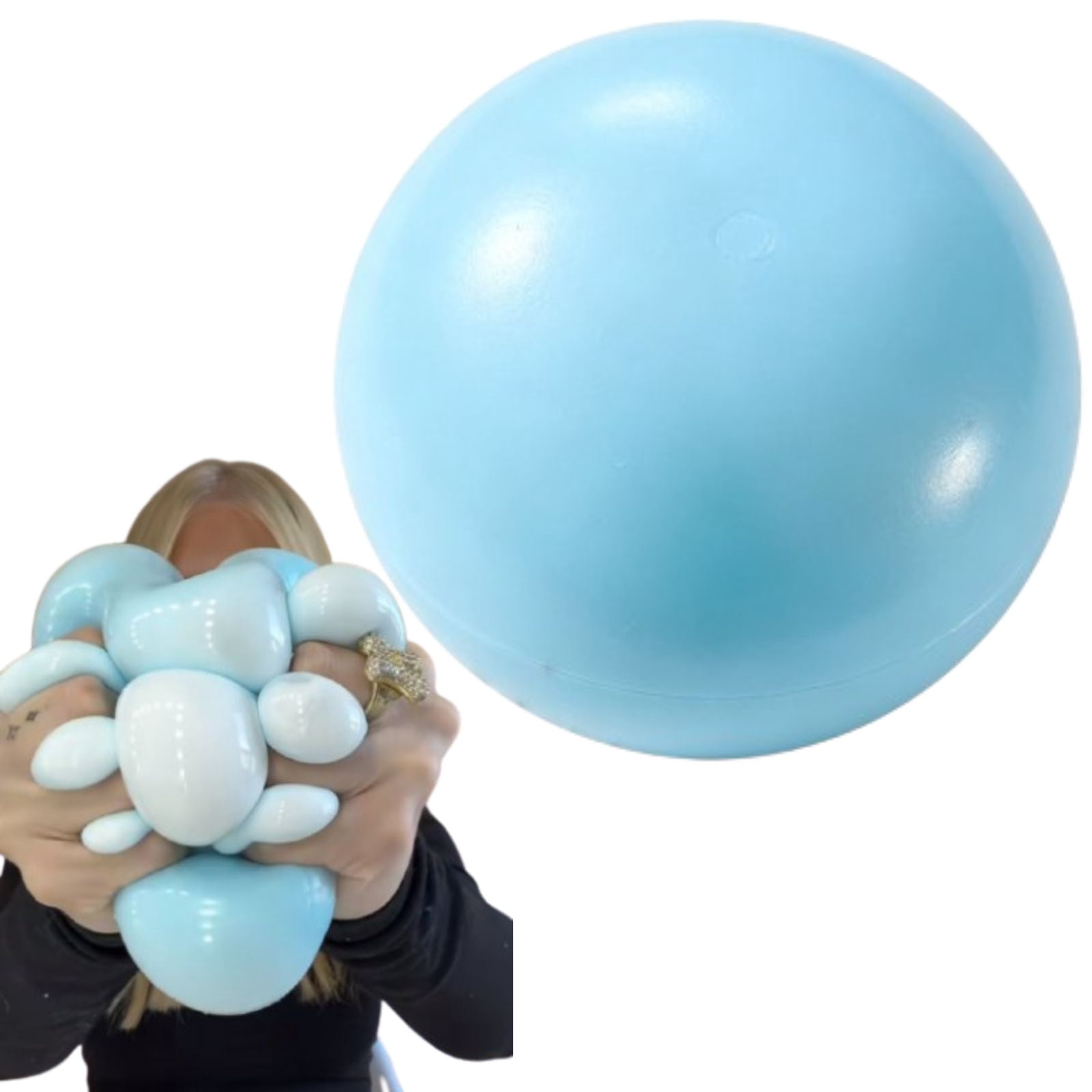 Pack of 4 Big Dough Ball - Large Size Ultra-Soft Slow Rising Jumbo Squishy Fluid Cheese Ball , Stress Relief Toy for Adults, Focus & Relaxation