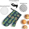 thumbnail image 5 of Tropical Fruit Pineapple Print Oven Gloves, Kitchen Baking Four Piece Set, Heat-Resistant and Heat-Insulating Gloves, 5 of 6