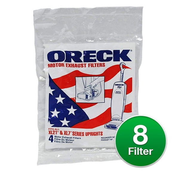 Oreck Xl-21 Series Upright Vacuum Motor 4 Filters for EF4PK (2-Pack)