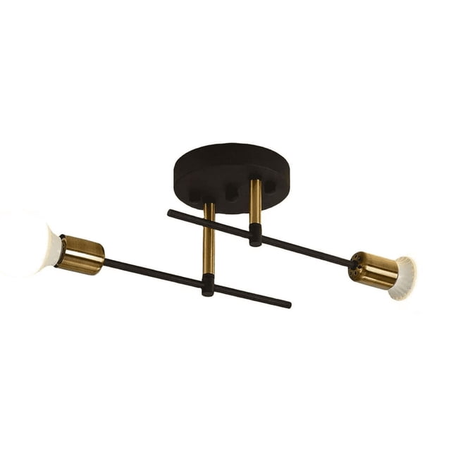 Araña Moderna Lámpara De Techo Lámpara De Pared E27 negro detalle dorado