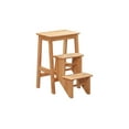 thumbnail image 2 of Boraam Wood Niko Folding 24.5" Step Stool - Natural Finish, 2 of 10