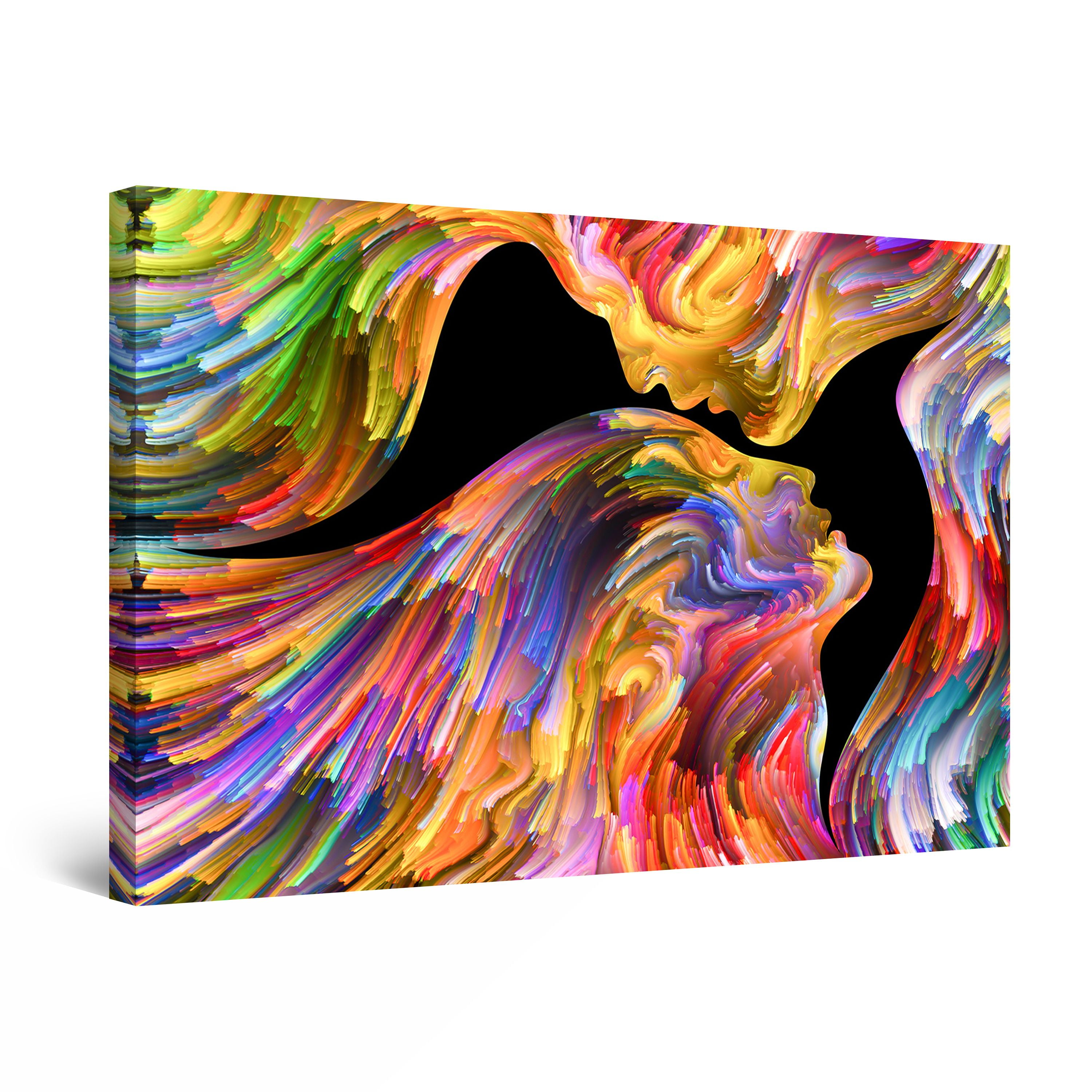 Startonight Canvas Wall Art Abstract Kissing in Eternity