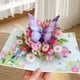 thumbnail image 3 of Butterfly Flower 3D Pop Up Card with Floral Design for Her Mum Mothers Day - Women Wife Girlfriend Anniversary Valentines, 3 of 5