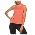 thumbnail image 3 of Womens Workout Tank Tops Sleeveless Cropped Tank Tops Scoop Neck Basic Undershirt Sleeveless Shirts Oversized Gym Clothes (Orange,M), 3 of 7