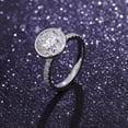 thumbnail image 2 of Dash Jewel 2 Ct Round Cut Diamond Engagement Ring for Her - Unique 14K White Gold Plated Bezel Set Design - Stunning Wedding Ring for Women - A Timeless Symbol of Love for Your Special Day, 2 of 3